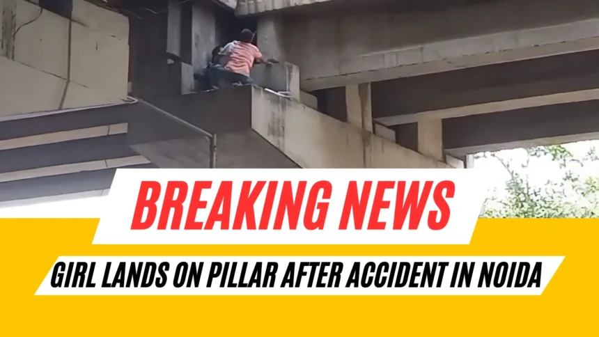 Noida Scooty Accident Drama Girl Rescued from Pillar After Crash