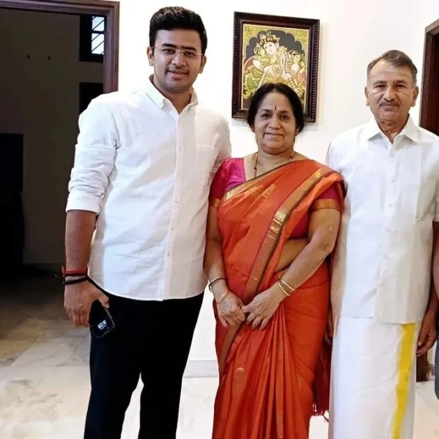 Tejaswi with his Parents