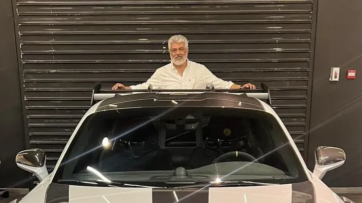 ajith kumar with his porche