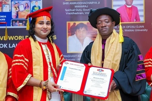 Aniruddhacharya Ji getting doctorate degree