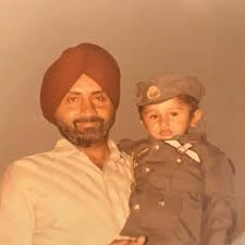 honey singh childhood image with father