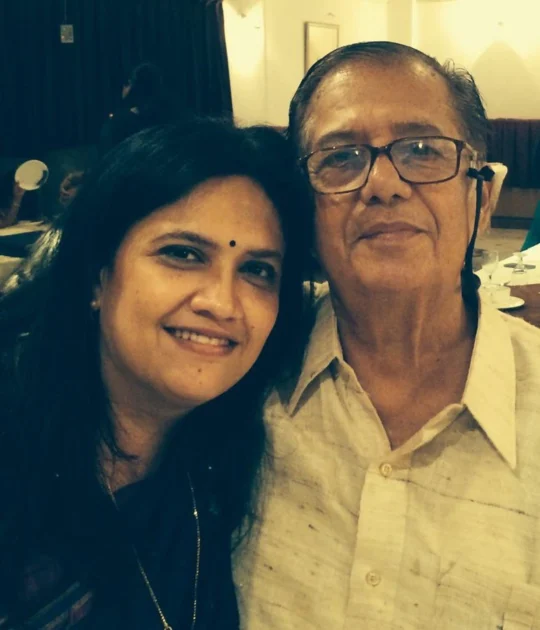 smita prakash with her father