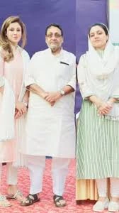 Nawab Malik with his daughters