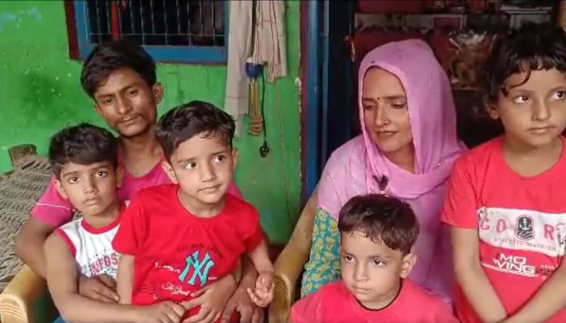 Seema with Sachin and her children