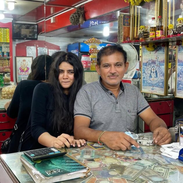 Soundarya with her father