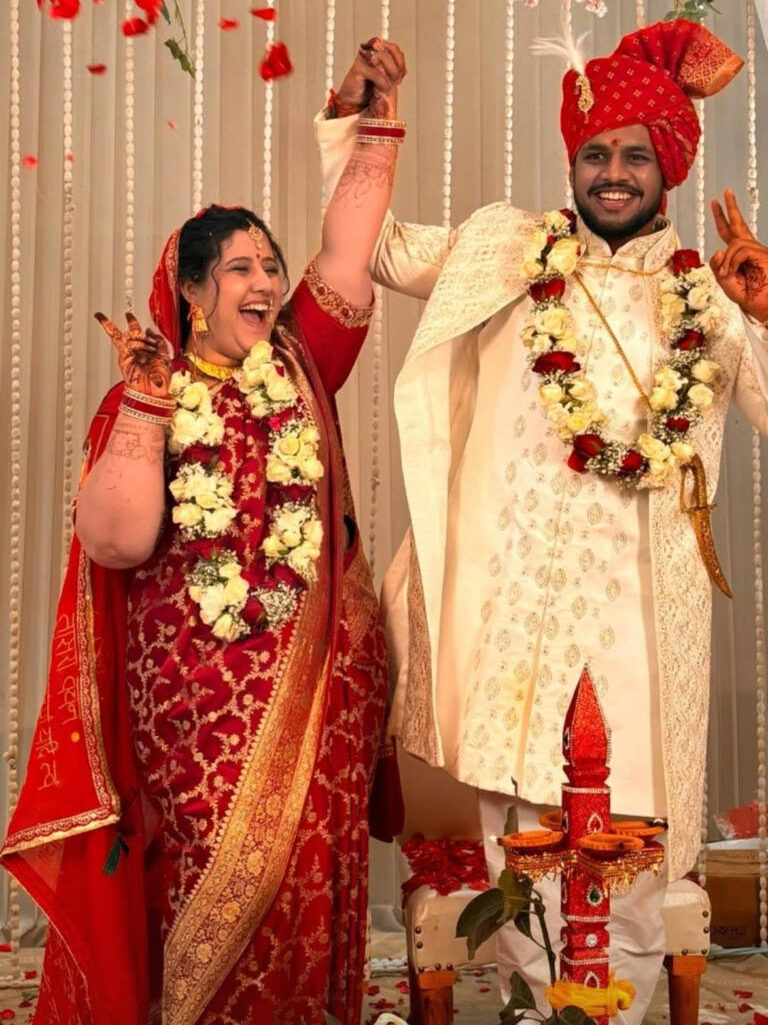 Swapnil marriage picture with wife Jhanak