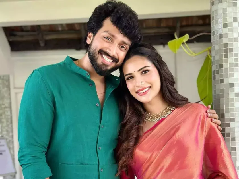 Tarini with husband Kalidas Jayaram