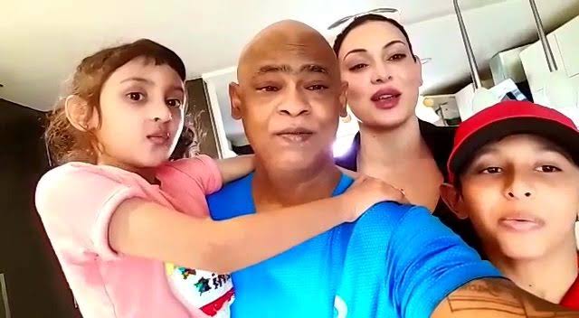 Jesus Christiano Kambli with parents and sister