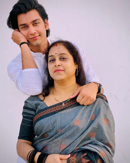 Aman Jaiswal with his Mother