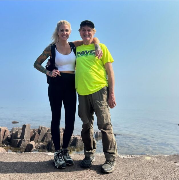 Carolyn Wiger with her father