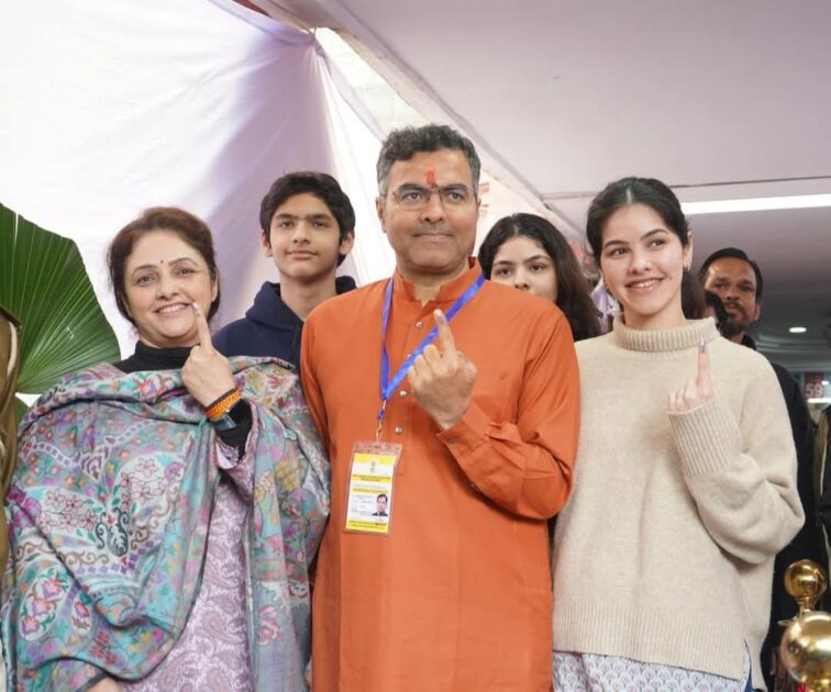 Swati Sigh Verma with her husband and children