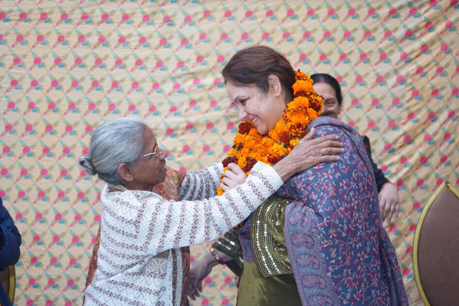 Swati Singh Verma during election campaign